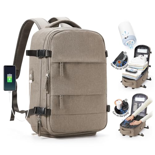 SZLX Mochila de viagem para mulher, mochila a vácuo, bagagem de mão 40 x 30 x 20 Ryanair Easyjet, mochila de transporte impermeável para desporto ao ar livre, malas de viagem para computador portátil