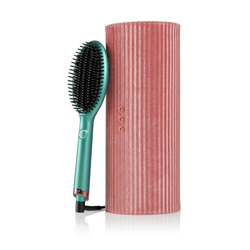 ghd glide Dreamland Collection - Baú de presente escova elétrica alisador de cabelo com tecnologia iónica, edição limitada 2023, verde jade