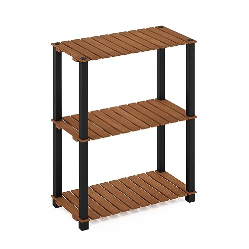 Furinno Pangkor Prateleira para plantas de interior e exterior, Wood, natural/preto, 59,9 (L) x 74,9 (H) x 30 (P) cm