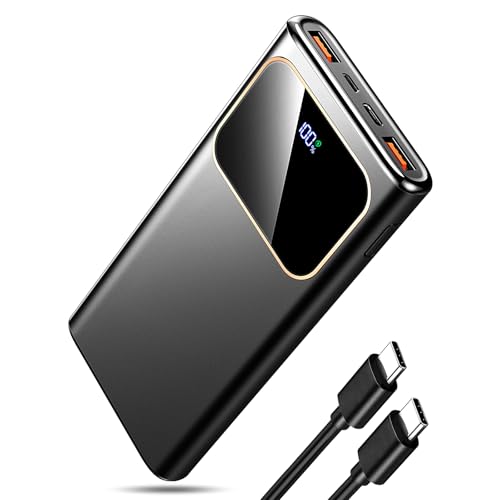 2025 External Battery Power Bank Fast Charging, bateria externa de carregamento rápido, 10000 mAh carregador portátil com entrada e saída USB C, ecrã LED para iPhone Pro MAX Plus Mini, para Samsung