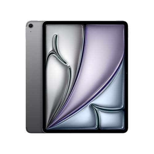 Apple iPad Air de 13 polegadas com chip M3, desenhado para Apple Intelligence, ecrã líquido com ecrã Retina, 128 GB, câmara frontal/traseira de 12 Mpx, Wi Fi 6E, redes 5G, Touch ID, cinzento espacial