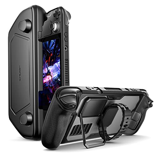 JSAUX ModCase compatível com Steam Deck, PC0104 capa modular para Valve Steam Deck inclui capa protetora, cobertura frontal, suporte metálico e correia - conjunto básico