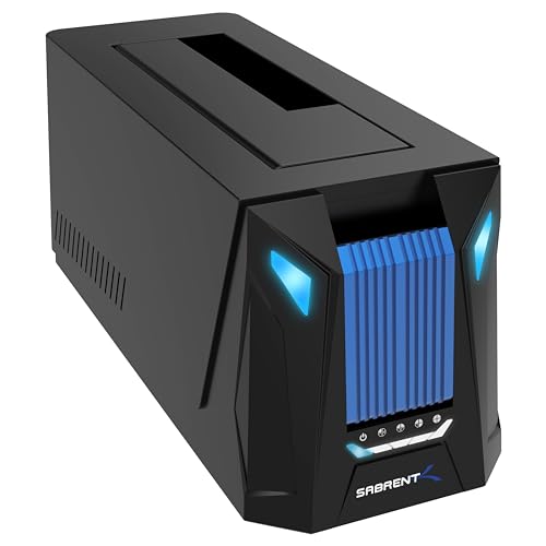 SABRENT Base de conexão USB C para SSD e HDD M.2 PCIe/NVMe e SATA de 2,5/3,5 polegadas com clonagem offline [DS-UNHC]