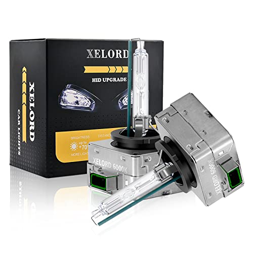 XELORD D3S 6000K Lâmpada Xenon 35 W 12 V HID Auto lâmpada, branco farol dianteiro de carro, embalagem de 2