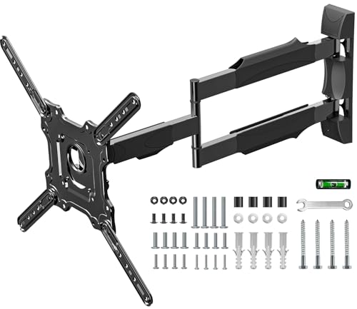 Suporte de parede para TV de 32 a 55 polegadas, suporte para televisão braço longo de 720 mm, inclinável e giratório, máximo VESA 400 x 400 mm, suporta até 35 kg