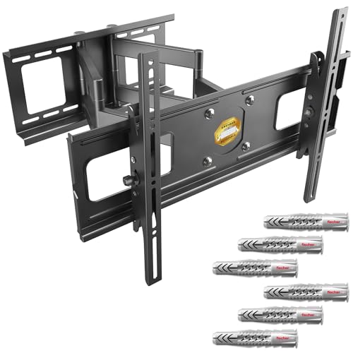 RICOO Suporte TV parede 40-75" (102-191 cm) R06-F braço articulado giratório inclinável cabide televisão universal VESA 300 x 200-600 x 400