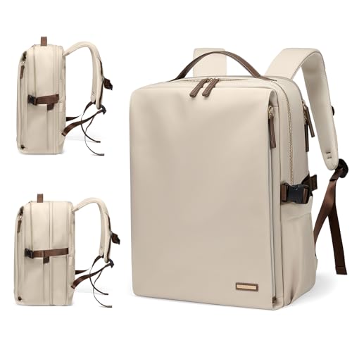 GOLF SUPAGS Mochila elegante para laptop para mulheres, trabalho, universidade e viagens mochila casual para computadores portáteis de 15,6 polegadas, Damasco-expansível