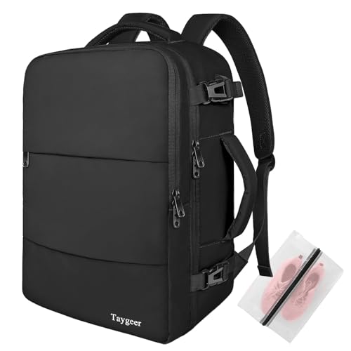Taygeer Mochila de viagem 55 x 35 x 25, mochila de viagem grande 50 l para portátil com porta USB, bolsa de sapatos de grande capacidade bagagem de mão Travel Backpack multifuncional impermeável para
