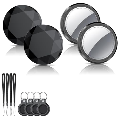 Smart Air Tracker Tag 4 Pack, Localizador de objetos Bluetooth funciona com a pesquisa da Apple (apenas iOS), localizador Bluetooth, rastreador para chaves, carteira, bagagem, bateria substituível