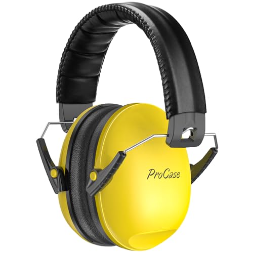 Procase Capacete anti-ruído para criança, proteção auditiva SNR 27dB com faixa ajustável, protetor de ouvido profissional cancelamento de ruído insonorização para estudar para bebé