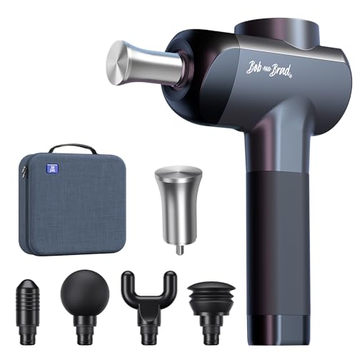Pistola de massagem muscular, Bob and Brad X6 Pro Massage Gun com cabeça metálica profissional massajador de músculos de tecido profundo, pistola massajador para relaxamento de massagem muscular