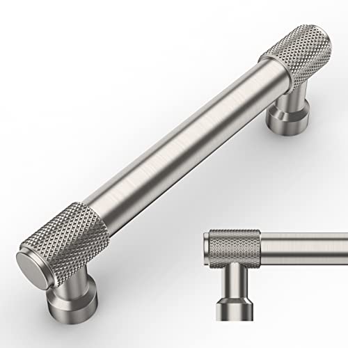 Amerdeco 10 peças puxadores cozinha 96 mm armários níquel escovado puxador porta gavetas de móveis UK0070