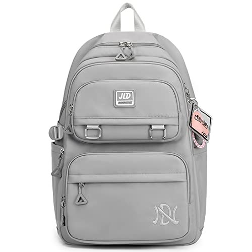 JANSBEN Mochilas escolares menina menino pacote juvenil adolescentes impermeável nylon multi-bolso 30L