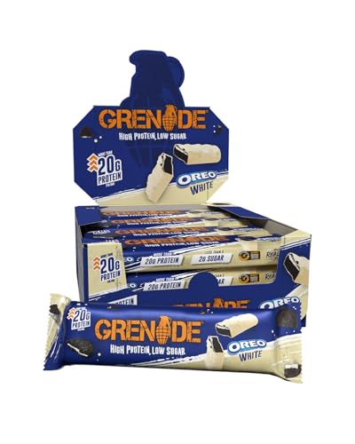 Grenade Barra de proteína baixa em açúcar - sabor OREO White, 12 x 60 g