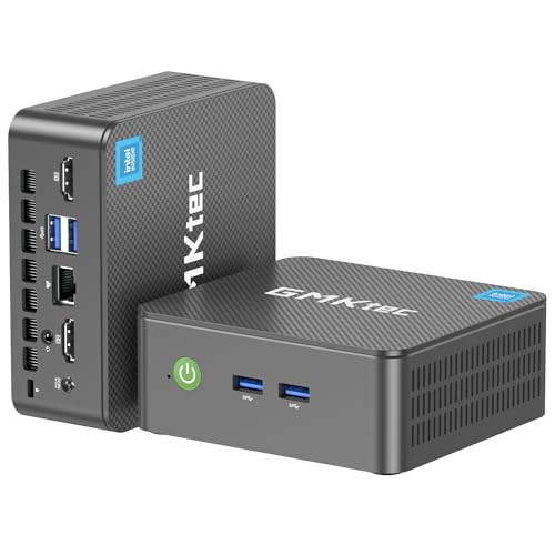GMKtec G3 Plus N150 (expansível para N100) Mini-PC, 16 GB de RAM 3200 MHz, SSD M.2 NVMe de 256 GB (PCIe 3.0), 4 x USB 3.2 Gen 2, 2X HDMI 4K@60Hz, LAN Gig 2,5 Conjunto Computador de mesa