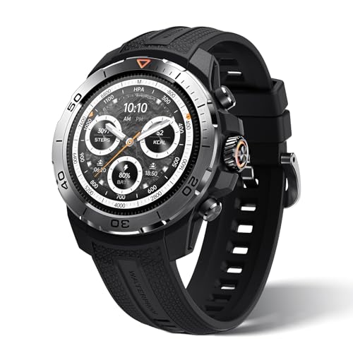Mibro Watch GS Explorer 10ATM impermeável, 2025 novo militar relógio inteligente homem com GPS, 150 modos desportivos, notificações, altura, barómetro, bússola, Smartwatch para Android iOS, preto