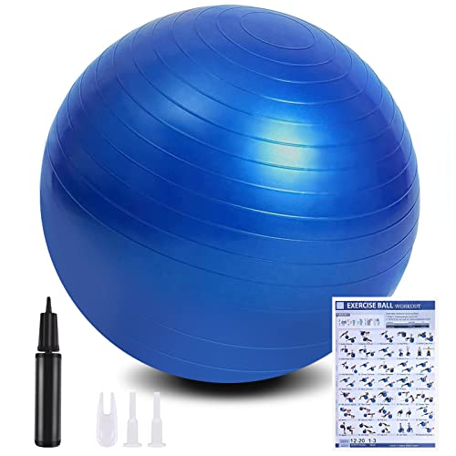 flintronic 55 cm/65 cm, bola de ioga, fitness, pilates, gravidez e sentar-se, futebol, equilíbrio, treino, 55 cm, 65 cm, insuflador incluído