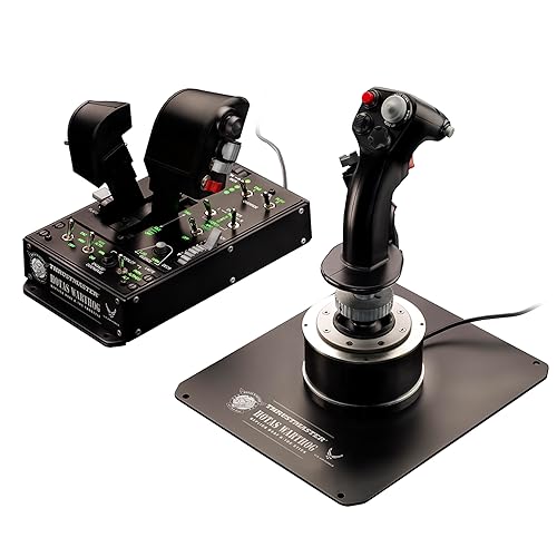 Thrustmaster Hotas Warthog - Doble acelerador y joystick con tecnología H.E.A.R.T HallEffect AccuRate para PC