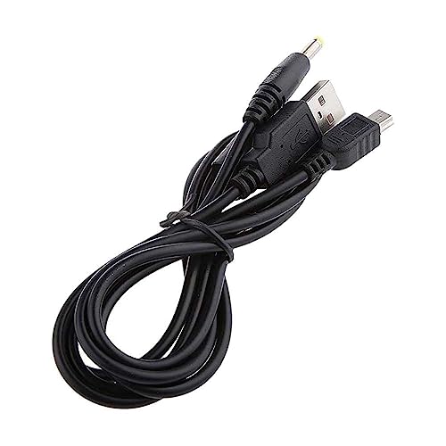 OcioDual Cabo USB 2 em 1, carregador PSP, cabo carregador compatível com Sony PSP 3000, 2000, 1000, cabo de carregamento e transferência de dados, DC 5 V, 1 m, alimentação mini USB, preto