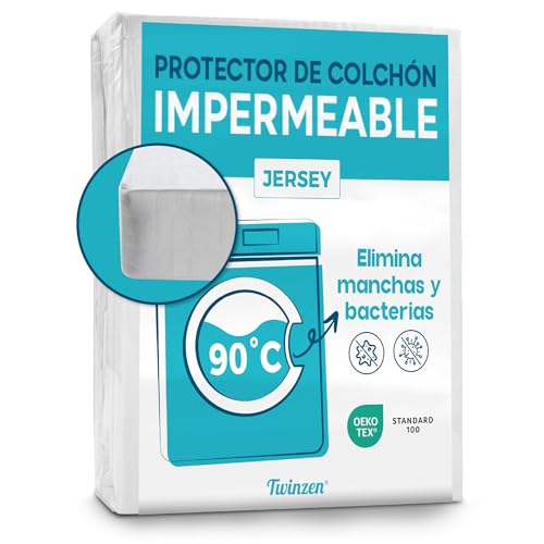 Twinzen - Protetor de colchão 80 x 200 cm - proteção impermeável e respirável, cobertura de colchão 80 x 200 cm