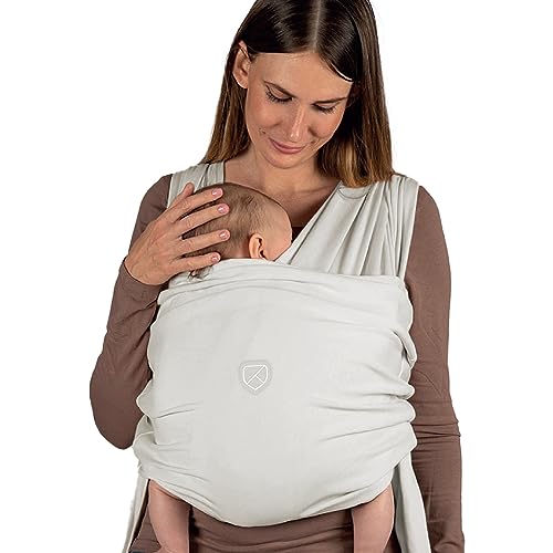 Koala Babycare Porta-bebés Cuddle Band 2.0, porta-bebés recém-nascido homologado até 15 kg, 100% algodão, ajustável e unissexo