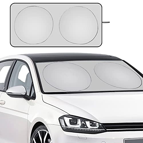 URAQT Para-sol dianteiro carro, sombra solar, protetor solar cobertura de para-brisas dobrável sombrinha resistir aos raios UV