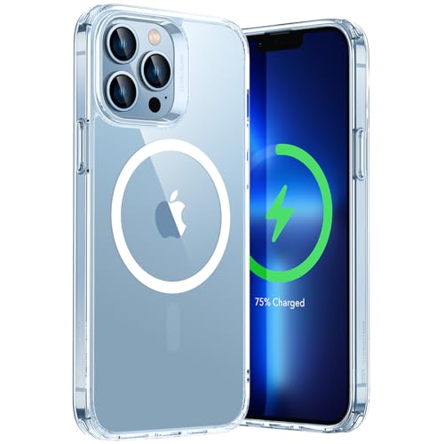 ESR Capa para iPhone 13 Pro MAX, compatível MagSafe, proteção de grau militar à prova de impactos, capa magnética para iPhone 13 Pro MAX, capa híbrida clássica (HaloLock), transparente