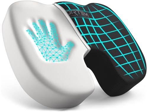 FORTEM Almofada cadeira de escritório, almofada em forma de U, almofada de espuma viscoelástica, almofada antiderrapante para sentar-se em jogos, almofada assento de carro, capa lavável