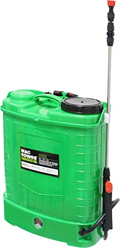 MAC POWER 66006 Pulverizador de pressão a bateria com lança Inox, de 16L, 12 V, 8 A