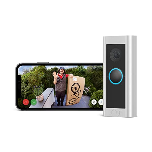 Ring videotimbre cableado Pro (anteriormente Video Doorbell Pro 2) | Timbre con cámara, vídeo 1536p HD, vídeo de cuerpo entero, detección de movimiento 3D y wifi | 30 días gratis de Ring Home