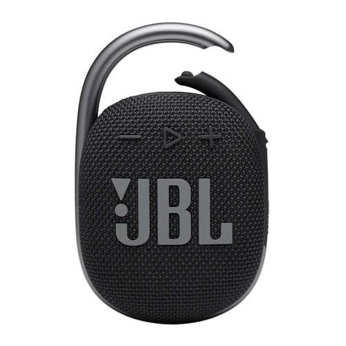 JBL Clip 4 Altifalante sem fios com Bluetooth, resistente à água (IP67) e ao pó, com estilo chamativo e design portátil, 10 h de música contínua, preto