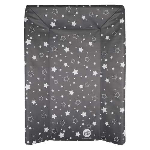 BabyCalin Luxury Mudador Star cinzento-escuro 50 x 70 cm, com tabela de altura impressa