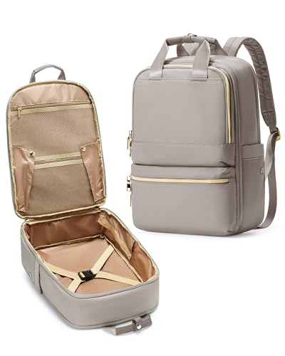 bergsalz Mochila mala viagem cabine avião 40 x 20 x 25 mochila bagagem de mão mulher mochila viagem cabine avião 45 x 36 x 20 homem mochila portátil 15,6, A - Caqui