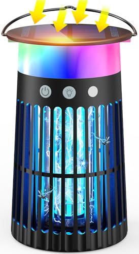Anysun Mate mosquitos elétrico solar, candeeiro anti-mosquitos impermeável, mosquitos elétrico USB recarregável, anti-mosquitos elétrico para interiores, início, pátios, jardins, acampar
