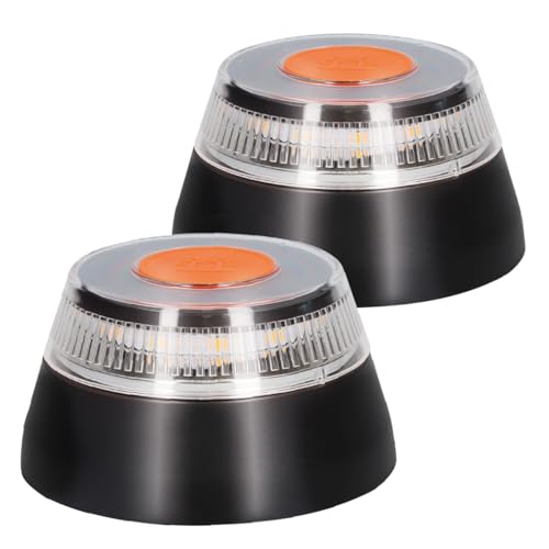 PMK GRUPO Luz de emergência carro homologado DGT com geolocalização | luz avaria carro [visibilidade 1 km] farol V16 com GPS e base montada - 2 unidades