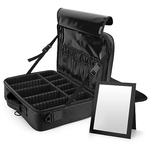 Luxspire Saco cosmético portátil, Preto, G
