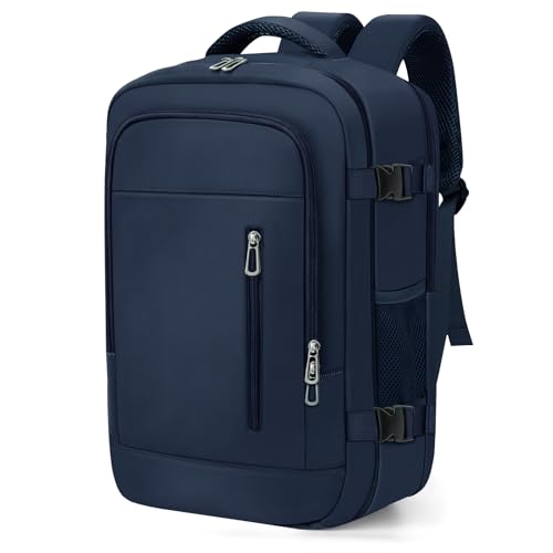 OTAHGK Mochila de viagem cabine avião 40 x 20 x 25 para Ryanair bagagem de mão malas de cabine mala de viagem para portátil de 14 polegadas, azul, 40 x 20 x 25, Casual