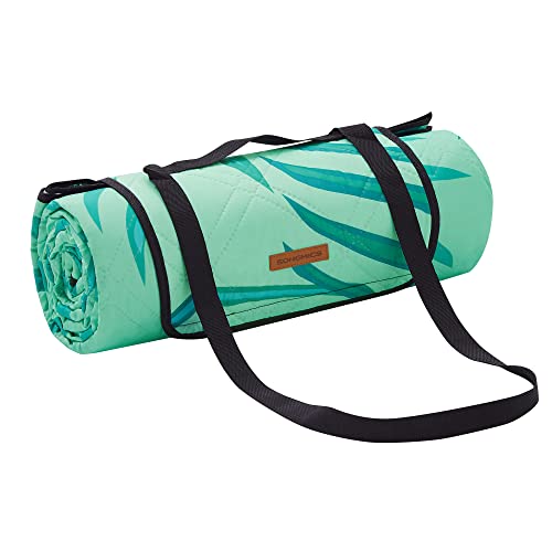 SONGMICS GCM083C02 Manta de piquenique, 300 x 200 cm, tapete grande, para camping, parque, jardim, praia, repelente de água, lavável na máquina, dobrável, design de samambaia e verde