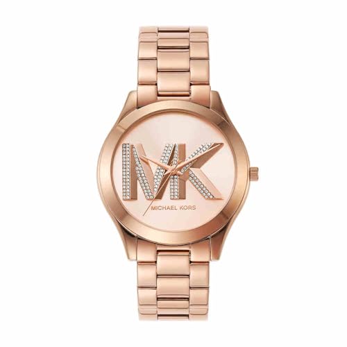 Michael Kors Reloj Slim Runway para Mujer, 42 mm, Movimiento de Cuarzo a Tres Agujas con Correa de Acero Inoxidable