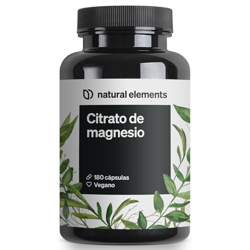 Citrato de magnésio premium - 2320 mg, dos quais 360 mg são de magnésio elementar por dose diária - 180 cápsulas - testado em laboratório e com alta dosagem