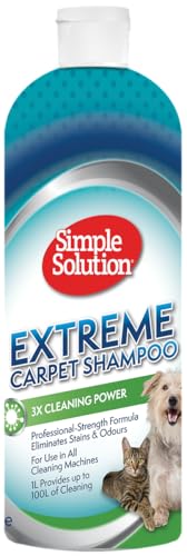 Simple Solution Extreme champô removedor de manchas e removedor de odores para tapetes, 1 L