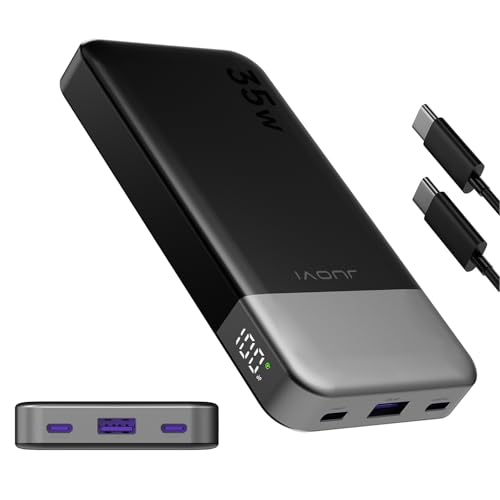 Power Bank 10000 mAh, bateria externa de carregamento rápido de 35 W, carregador portátil JUOVI PD 3.0 e QC 4.0, bateria portátil USB C para iPhone 15 14 13 séries, galáxia, tablets, switch etc,