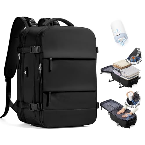 SZLX Mochila de viagem para mulher, mochila a vácuo, bagagem de mão 40 x 30 x 20 Ryanair Easyjet, mochila de transporte impermeável para desporto ao ar livre, malas de viagem para computador portátil