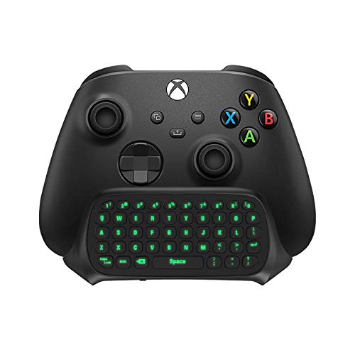 TiMOVO Teclado Inalámbrico para Xbox Series X/S/Xbox One/Xbox One S/Xbox One Elite, Teclado Juego con Receptor 2,4G Puerto Audio Retroiluminación para Mecanografía Conexión Auriculares, Negro