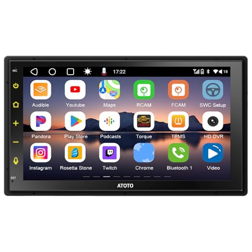 ATOTO S8 4G + 32G Rádio 2 DIN Android, CarPlay e Android Auto sem fio, ecrã táctil QLED de 7 polegadas, auto-rádio com 4G LTE, ChatGPT, GPS Navi, Wi-Fi/Dual BT/USB, DSP, LRV, SCVC, S8GG, S8GG. 2B74MS