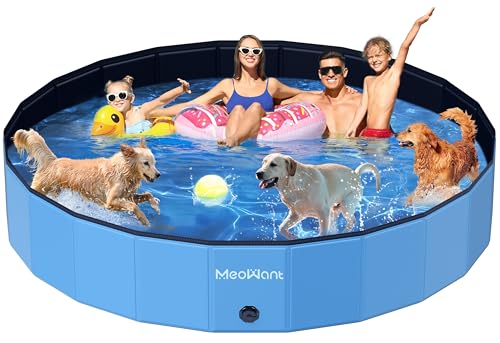 Meowant Piscina dobrável para cães, material PP resistente e duradouro, design antiderrapante para maior segurança, piscinas dobráveis para cães de todos os tamanhos, 6XL (272 x 50 cm)