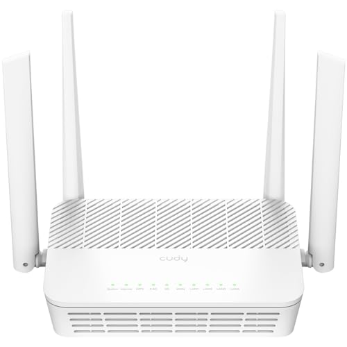 Cudy WR3000S AX3000 Roteador de malha, banda dupla 6, 5 portas Gigabit RJ45, 4 antenas, MU-MIMO, OpenVPN, Wireguard, Zerotier, Ipsec VPN, controlo de aplicação