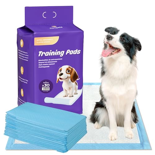 Nanipets® Almofadas de treino para cães, almofadas de treino para animais de estimação super absorventes e à prova de fugas, 60 * 60 cm tapetes hipoalergénicos para animais de estimação grossos extra