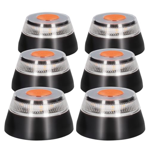 PMK GRUPO Luz de emergência carro homologado DGT com geolocalização | luz avaria carro [visibilidade 1 km] farol V16 com GPS e base montada - 6 unidades