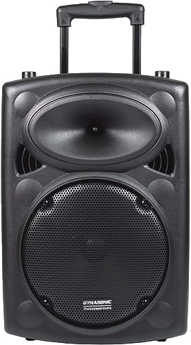 DYNASONIC - DYNAPRO 10' (2ª geração) Altifalante Bluetooth portátil profissional, altifalante Bluetooth potente 500 W 2 microfones